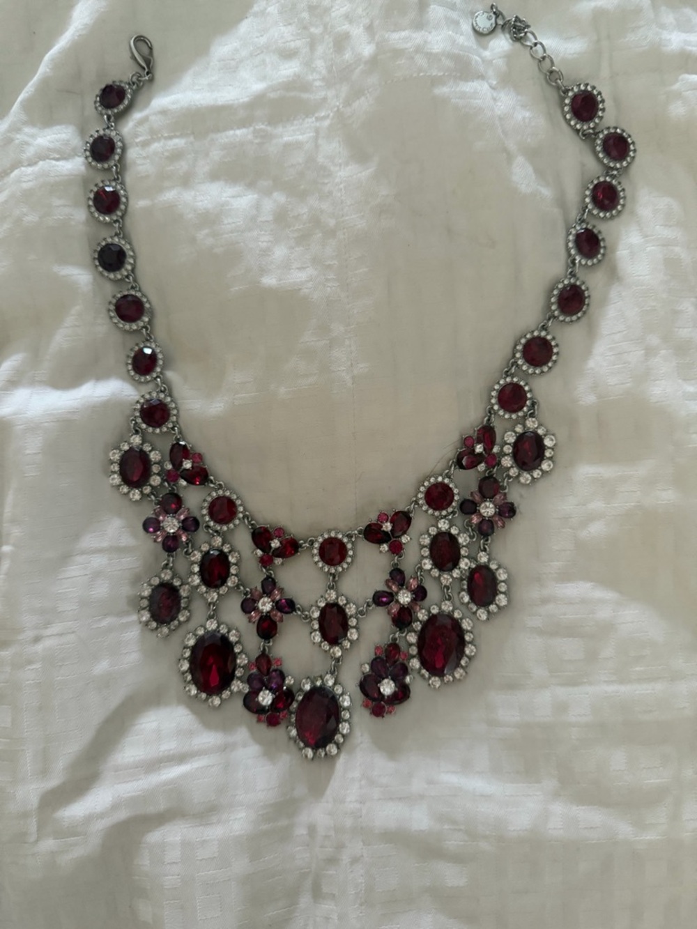 Red Crystal Statement Necklace